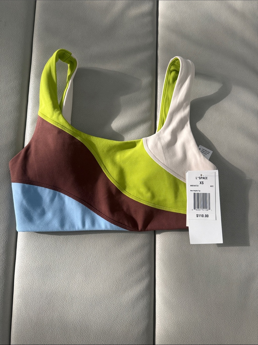 L*Space Colorblock new heights top XS NwT $110